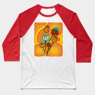 Retro Flowers Abed Baseball T-Shirt